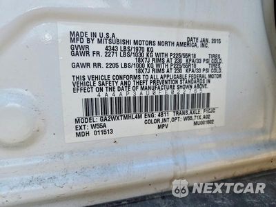 Zdjęcie 12 z 12 samochodu: 2015 MITSUBISHI OUTLANDER SPORT ES VIN:4A4AP3AU0FE022765 - miniatura