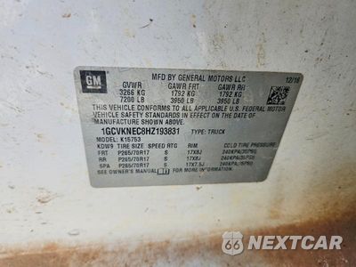 Zdjęcie 12 z 12 samochodu: 2017 CHEVROLET SILVERADO K1500 VIN:1GCVKNEC8HZ193831 - miniatura