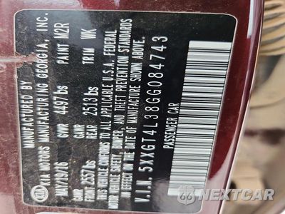 Zdjęcie 12 z 12 samochodu: 2016 KIA OPTIMA LX VIN:5XXGT4L38GG084743 - miniatura