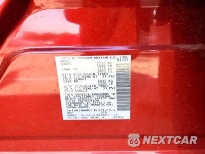 Zdjęcie 13 z 13 samochodu: 2017 NISSAN PATHFINDER SV VIN:5N1DR2MM0HC659251 - miniatura