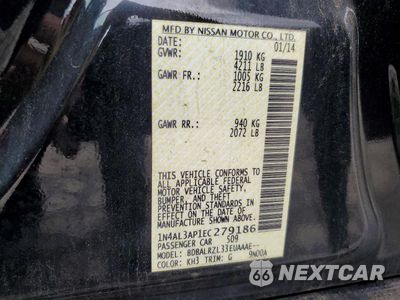 Zdjęcie 12 z 12 samochodu: 2014 NISSAN ALTIMA 2.5 S VIN:1N4AL3AP1EC279186 - miniatura
