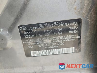 Zdjęcie 12 z 12 samochodu: 2012 HYUNDAI ELANTRA LIMITED VIN:5NPDH4AE1CH132056 - miniatura