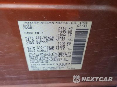 Zdjęcie 12 z 12 samochodu: 2015 NISSAN MURANO SL VIN:5N1AZ2MG5FN253609 - miniatura