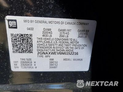 Zdjęcie 14 z 14 samochodu: 2022 CHEVROLET EQUINOX RS VIN:2GNAXWEV6N6152216 - miniatura
