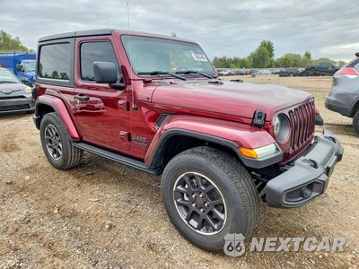 Czwarte zdjęcie samochodu z boku: 2021 JEEP WRANGLER SPORT VIN:1C4HJXAG5MW576013 - miniatura
