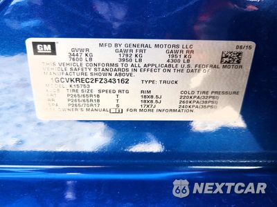 Zdjęcie 12 z 12 samochodu: 2015 CHEVROLET SILVERADO K1500 LT VIN:1GCVKREC2FZ343162 - miniatura