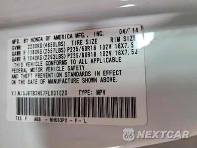 Zdjęcie 12 z 12 samochodu: 2015 ACURA RDX TECHNOLOGY VIN:5J8TB3H57FL001020 - miniatura