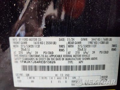 Zdjęcie 13 z 13 samochodu: 2024 FORD EXPEDITION MAX XLT VIN:1FMJK1J84REB13826 - miniatura