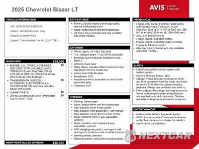 Zdjęcie 12 z 13 samochodu: 2025 CHEVROLET BLAZER 2LT VIN:3GNKBHR47SS202389 - miniatura
