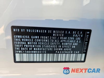 Zdjęcie 12 z 12 samochodu: 2017 VOLKSWAGEN GOLF SPORTWAGEN S VIN:3VWC17AU4HM504173 - miniatura