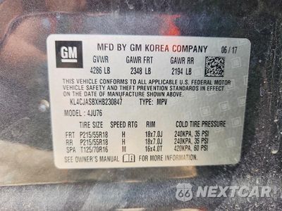 Zdjęcie 14 z 14 samochodu: 2017 BUICK ENCORE PREFERRED VIN:KL4CJASBXHB230847 - miniatura