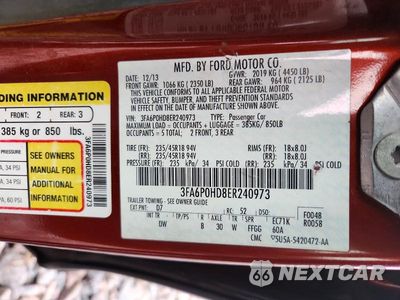 Zdjęcie 12 z 12 samochodu: 2014 FORD FUSION SE VIN:3FA6P0HD8ER240973 - miniatura