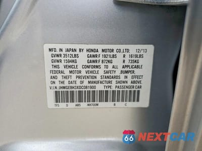 Zdjęcie 12 z 12 samochodu: 2013 HONDA FIT VIN:JHMGE8H3XDC081900 - miniatura