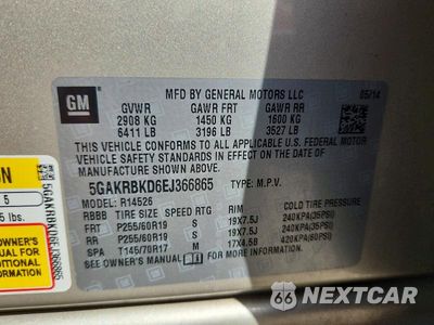 Zdjęcie 13 z 13 samochodu: 2014 BUICK ENCLAVE VIN:5GAKRBKD6EJ366865 - miniatura