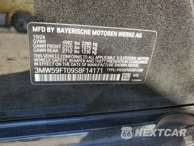 Zdjęcie 12 z 12 samochodu: 2025 BMW M340I VIN:3MW59FT09S8F14171 - miniatura