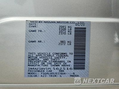 Zdjęcie 12 z 12 samochodu: 2023 NISSAN LEAF S VIN:1N4AZ1BV5PC562516 - miniatura