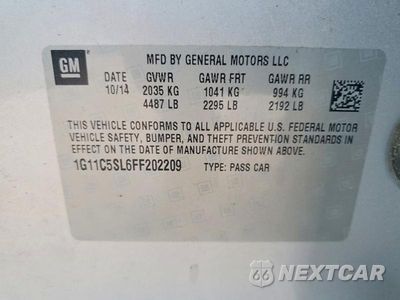 Zdjęcie 12 z 12 samochodu: 2015 CHEVROLET MALIBU 1LT VIN:1G11C5SL6FF202209 - miniatura