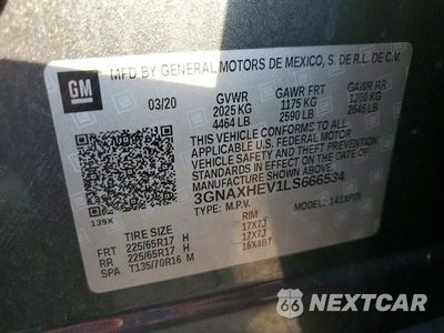 Zdjęcie 12 z 12 samochodu: 2020 CHEVROLET EQUINOX LS VIN:3GNAXHEV1LS666534 - miniatura
