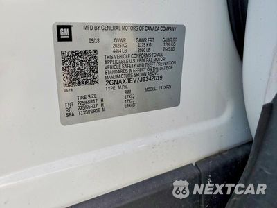 Zdjęcie 13 z 13 samochodu: 2018 CHEVROLET EQUINOX LT VIN:2GNAXJEV7J6342619 - miniatura