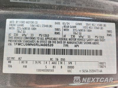 Zdjęcie 13 z 13 samochodu: 2024 FORD ESCAPE ST LINE VIN:1FMCU9MN6RUA66520 - miniatura