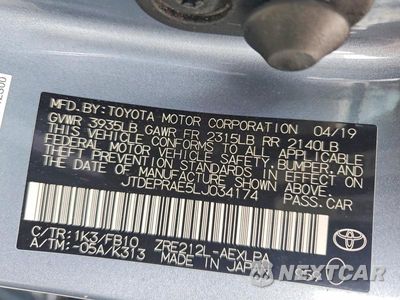 Zdjęcie 12 z 12 samochodu: 2020 TOYOTA COROLLA LE VIN:JTDEPRAE5LJ034174 - miniatura