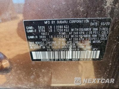 Zdjęcie 13 z 13 samochodu: 2020 SUBARU OUTBACK TOURING LDL VIN:4S4BTGPD5L3206818 - miniatura