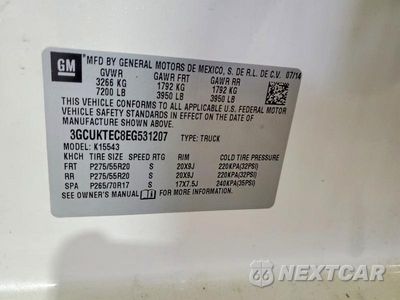 Zdjęcie 13 z 13 samochodu: 2014 CHEVROLET SILVERADO K1500 HIGH COUNTRY VIN:3GCUKTEC8EG531207 - miniatura