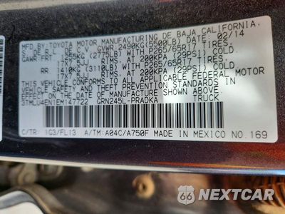 Zdjęcie 12 z 12 samochodu: 2014 TOYOTA TACOMA V6 VIN:3TMLU4EN1EM147722 - miniatura