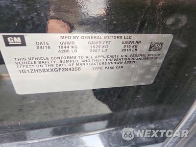 Zdjęcie 12 z 12 samochodu: 2016 CHEVROLET MALIBU PREMIER VIN:1G1ZH5SXXGF284356 - miniatura