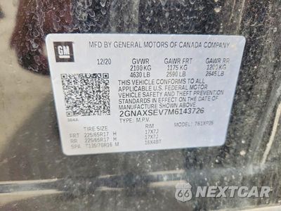 Zdjęcie 13 z 13 samochodu: 2021 CHEVROLET EQUINOX LT VIN:3GNAXKEVXML391576 - miniatura