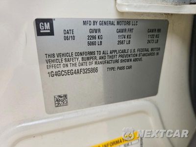 Zdjęcie 13 z 13 samochodu: 2010 BUICK LACROSSE CXL VIN:1G4GC5EG4AF325866 - miniatura