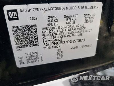 Zdjęcie 12 z 12 samochodu: 2023 GMC SIERRA C1500 ELEVATION VIN:3GTPHCED7PG273673 - miniatura