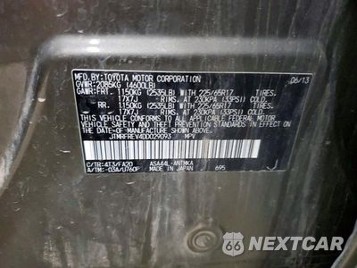 Zdjęcie 12 z 12 samochodu: 2013 TOYOTA RAV4 XLE VIN:JTMRFREV4DD029093 - miniatura