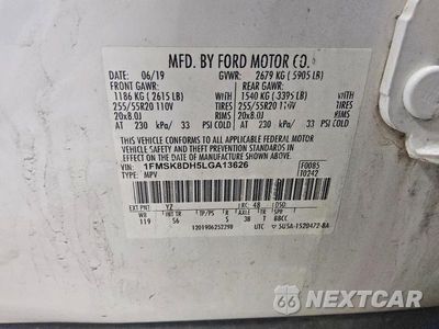 Zdjęcie 12 z 12 samochodu: 2020 FORD EXPLORER XLT VIN:1FMSK8DH5LGA13626 - miniatura
