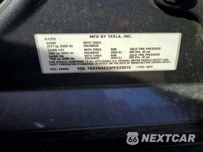 Zdjęcie 13 z 13 samochodu: 2023 TESLA MODEL Y VIN:7SAYGAEE0PF833918 - miniatura