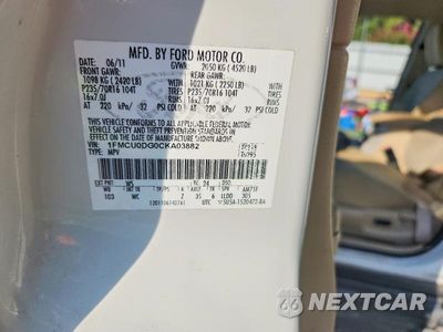 Zdjęcie 13 z 13 samochodu: 2012 FORD ESCAPE XLT VIN:1FMCU0DG0CKA03882 - miniatura