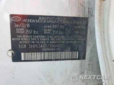 Zdjęcie 12 z 12 samochodu: 2018 HYUNDAI SONATA SEL VIN:5NPE34AF7JH684542 - miniatura
