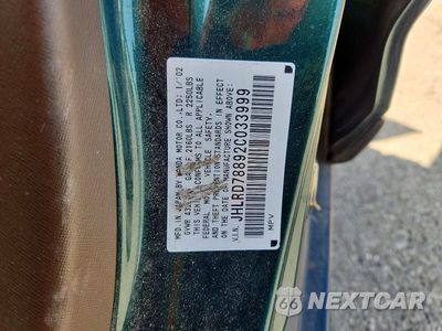 Zdjęcie 13 z 13 samochodu: 2002 HONDA CR-V EX VIN:JHLRD78892C033999 - miniatura