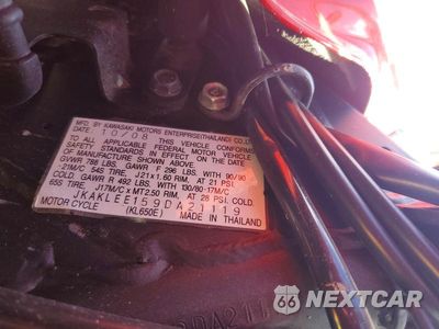 Zdjęcie 9 z 9 samochodu: 2009 KAWASAKI KL650 E VIN:JKAKLEE159DA21119 - miniatura