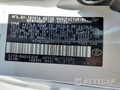 Zdjęcie 12 z 12 samochodu: 2024 TOYOTA CAMRY SE VIN:4T1G11AK8RU879038 - miniatura
