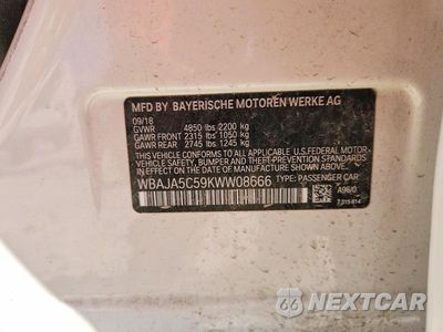 Zdjęcie 12 z 12 samochodu: 2019 BMW 530 I VIN:WBAJA5C59KWW08666 - miniatura