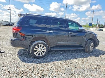 Trzecie zdjęcie samochodu z tyłu: 2018 TOYOTA SEQUOIA PLATINUM VIN:5TDDY5G1XJS159158 - miniatura