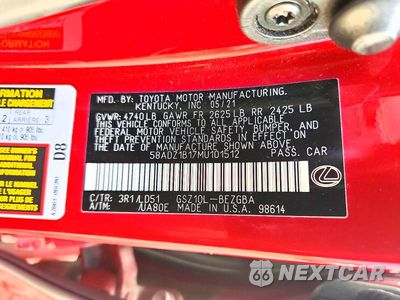 Zdjęcie 12 z 12 samochodu: 2021 LEXUS ES 350 BASE VIN:58ADZ1B17MU101512 - miniatura