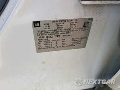 Zdjęcie 13 z 13 samochodu: 2013 CHEVROLET EQUINOX LT VIN:1GNALDEK4DZ127422 - miniatura