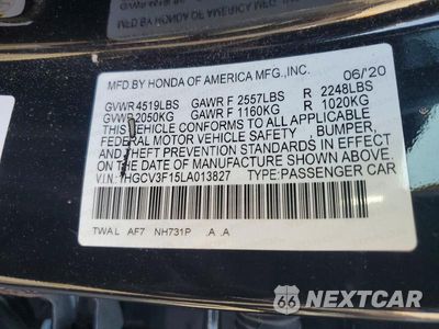 Zdjęcie 13 z 13 samochodu: 2020 HONDA ACCORD HYBRID VIN:1HGCV3F15LA013827 - miniatura