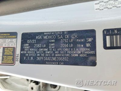 Zdjęcie 12 z 12 samochodu: 2021 KIA FORTE GT LINE VIN:3KPF34AD2ME396892 - miniatura