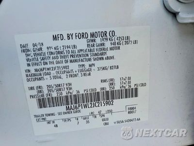 Zdjęcie 13 z 13 samochodu: 2018 FORD ECOSPORT TITANIUM VIN:MAJ6P1WL2JC215902 - miniatura
