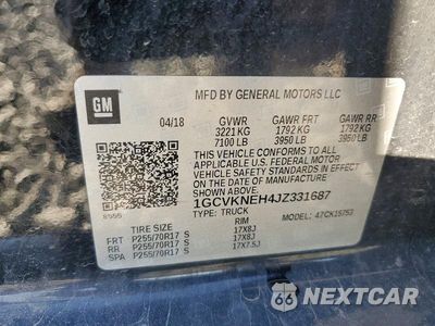 Zdjęcie 12 z 12 samochodu: 2018 CHEVROLET SILVERADO K1500 VIN:1GCVKNEH4JZ331687 - miniatura