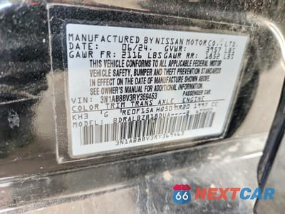 Zdjęcie 12 z 12 samochodu: 2024 NISSAN SENTRA S VIN:3N1AB8BV3RY369463 - miniatura