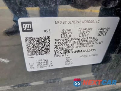 Zdjęcie 13 z 13 samochodu: 2021 CHEVROLET TRAVERSE PREMIER VIN:1GNERKKW6MJ231436 - miniatura